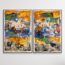 Load image into Gallery viewer, Color Conversation - diptych 2) 48 x 72