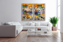 Load image into Gallery viewer, Color Conversation - diptych 2) 48 x 72