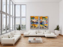 Load image into Gallery viewer, Color Conversation - diptych 2) 48 x 72