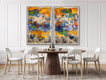 Load image into Gallery viewer, Color Conversation - diptych 2) 48 x 72